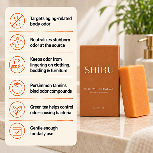 Removes the "old man" smell at the source